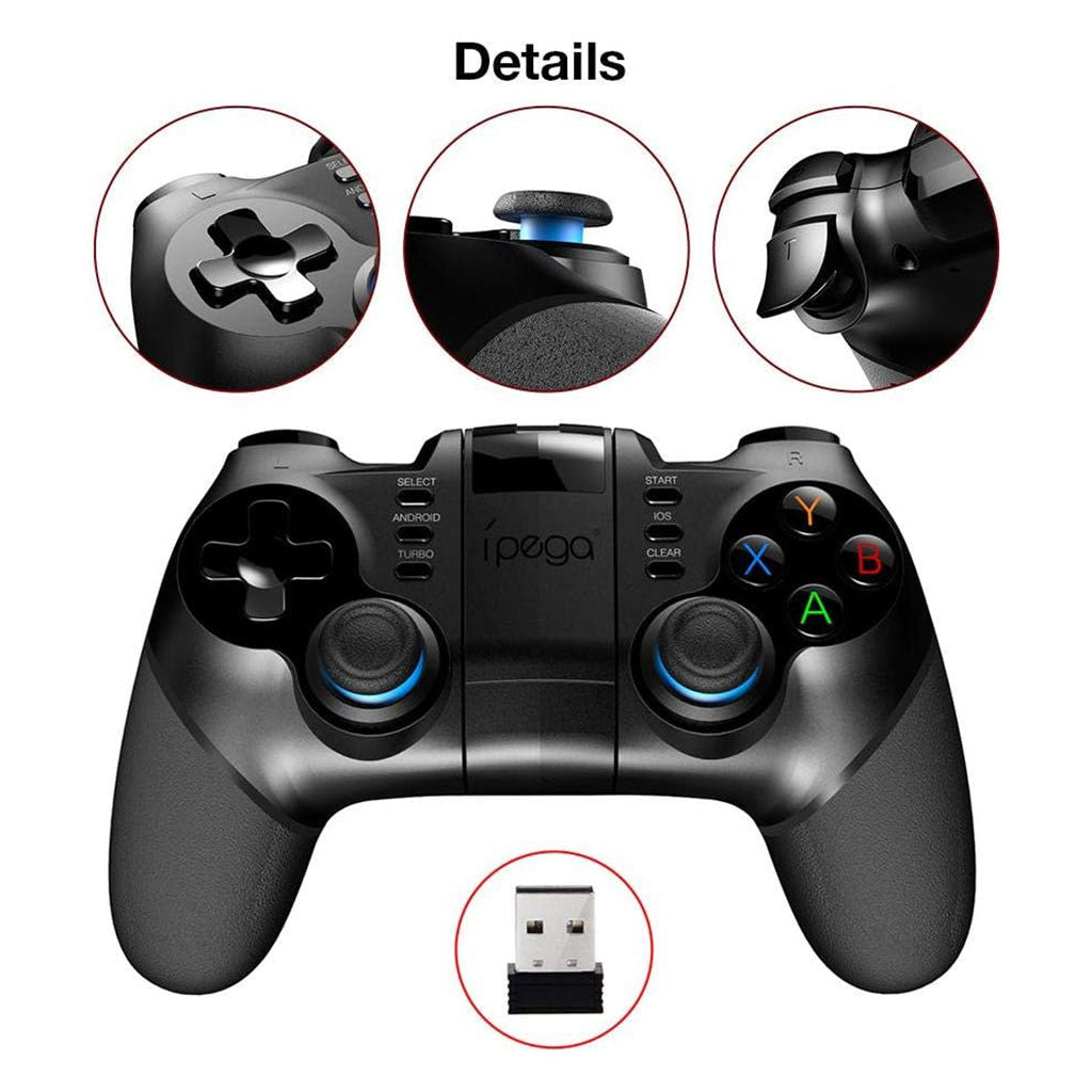 Manette de jeu sans fil IPEGA PG-9156 3en1 avec support téléphone – يد تحكم لاسلكية - تنزوت