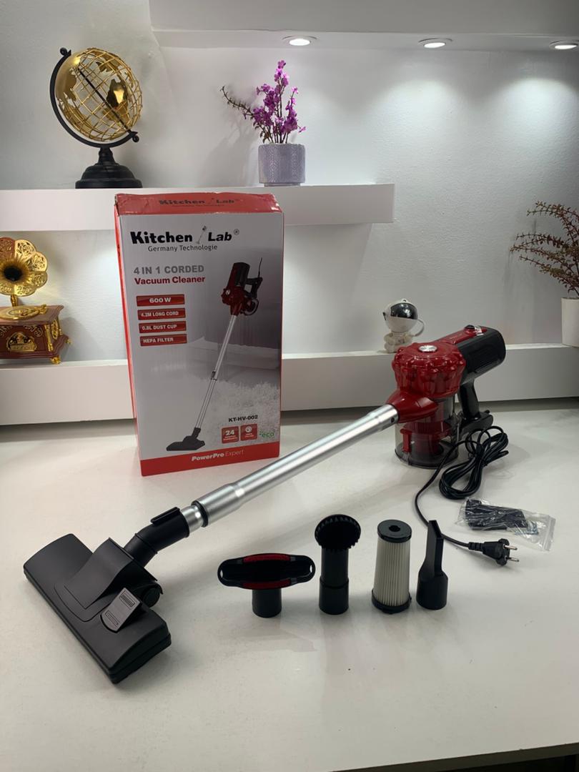 KitchenLab Aspirateur à main 4EN1 600W avec filtre HEPA – مكنسة أرضية كهربائية تنزوت