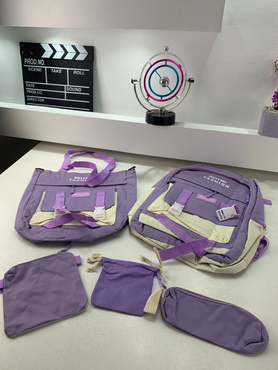 Ensemble-de-sacs-d-cole-Kawai-pour-adolescents-5Pcs-Bieyoumi-Fashion-Mauve-محفظة-5-قطع-كاواي-بنفسجي.png
