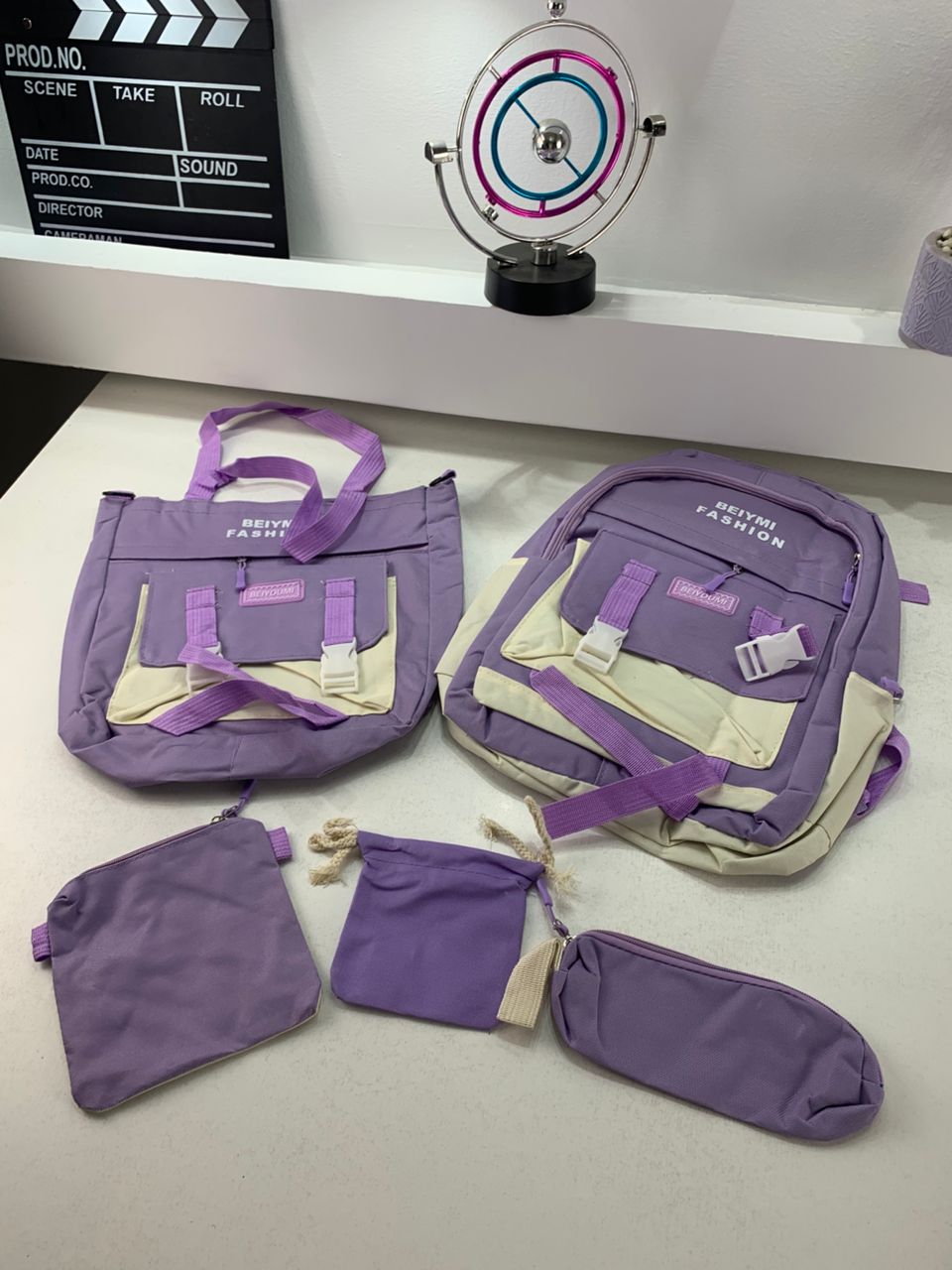 Ensemble-de-sacs-d-cole-Kawai-pour-adolescents-5Pcs-Bieyoumi-Fashion-Mauve-محفظة-5-قطع-كاواي-بنفسجي.png