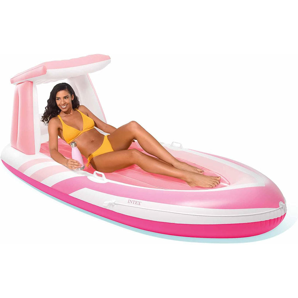 Matelas Gonflable Pink Paradise avec Toit et Porte-Gobelet Intex 57804EU – فرشة هوائية حجم كبير تنزوت