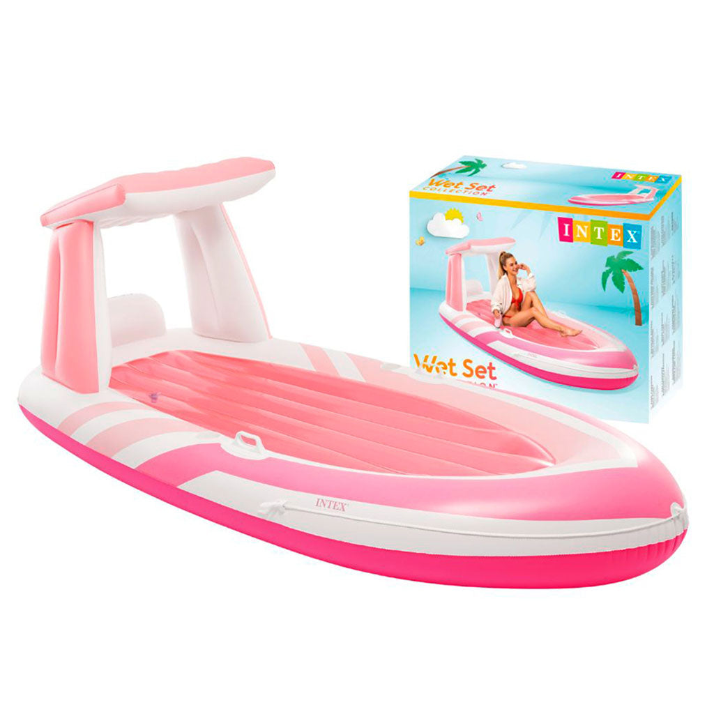 Matelas Gonflable Pink Paradise avec Toit et Porte-Gobelet Intex 57804EU – فرشة هوائية حجم كبير تنزوت