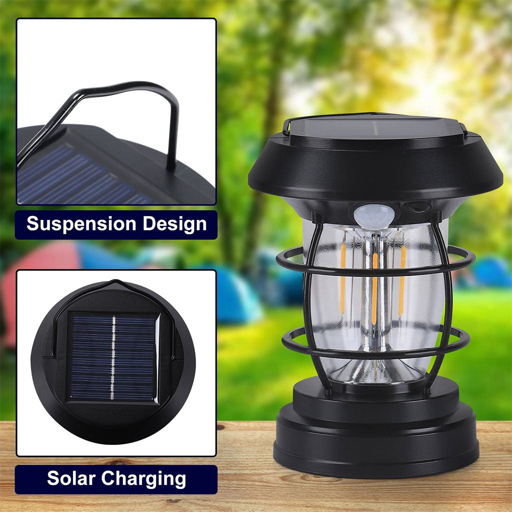 Lanterne de Jardin Solaire avec Détecteur de Mouvement JF-8818 – مصباح خارجي يعمل بالطاقة الشمسية تنزوت