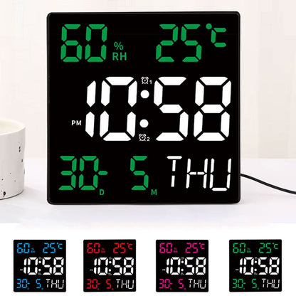 Horloge murale numérique forme carrée grand écran JH2301 – ساعة حائط رقمية تنزوت