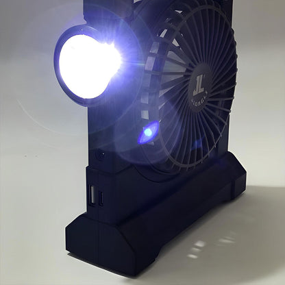 Ventilateur portable rechargeable avec lampe torche JL-9522 – مروحة محمولة مع مصباح تنزوت