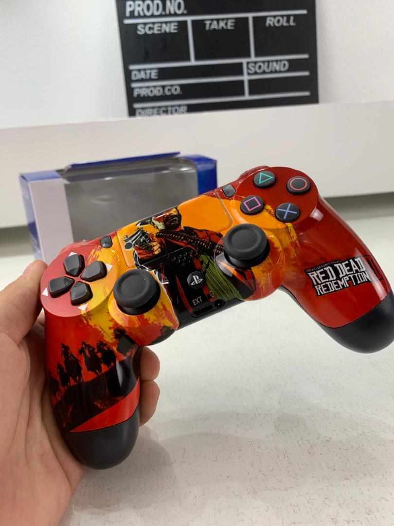 SONY DualShock Manette PS4 Sans Fil, Batterie Rechargeable (High Copy) – Edition Read Dead Redemption 2 تنزوت