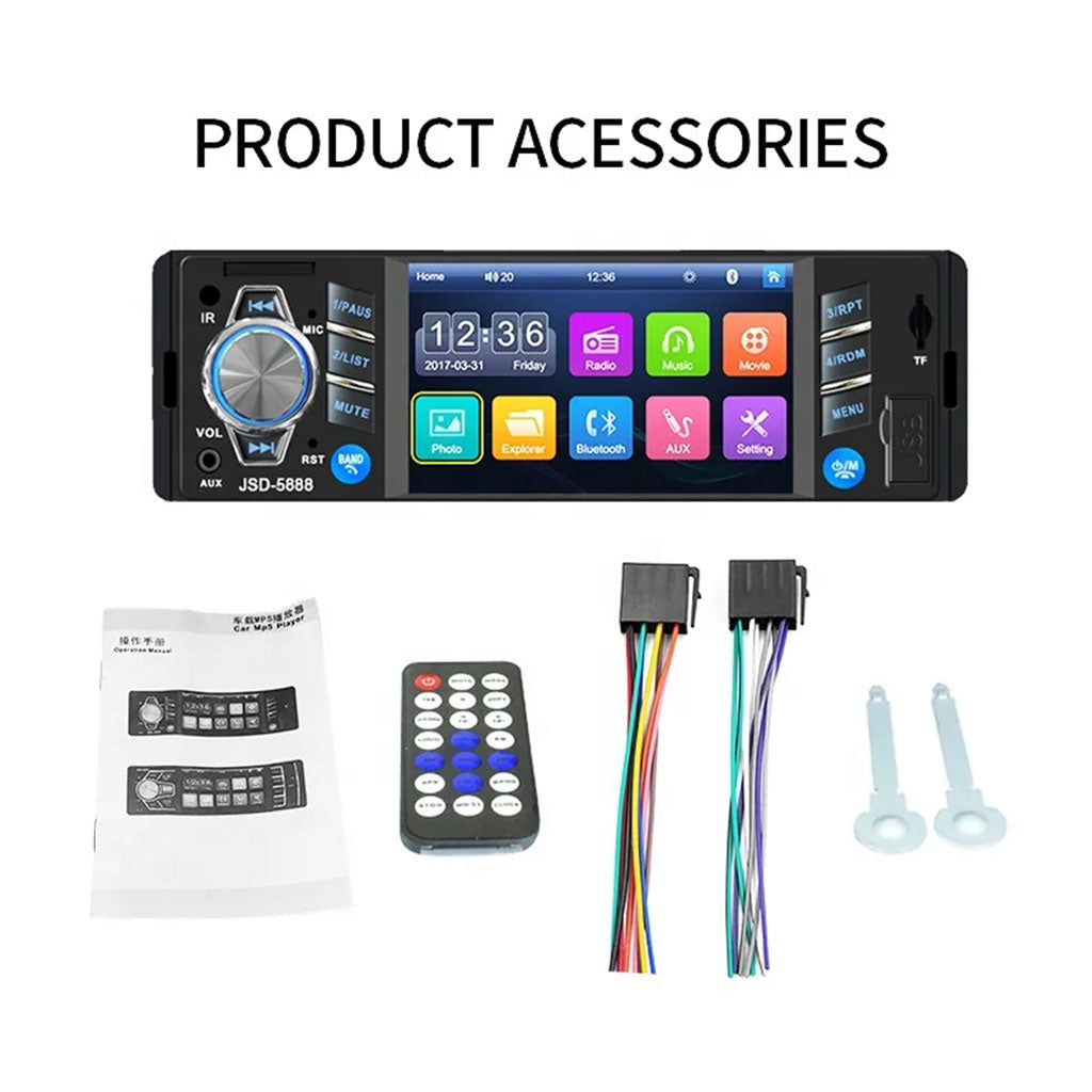 Autoradio MP5 4.1 Pouces FM Radio Ecran HD JSD-5889 – مشغل راديو السيارات - تنزوت