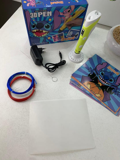 Stylo 3D Graffiti pour Enfants avec Recharges de Filament – قلم رسم ثلاثي الأبعاد للأطفال تنزوت