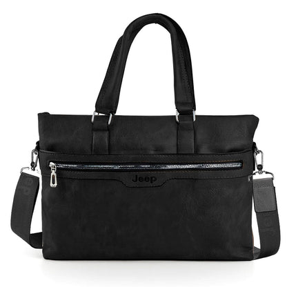 Cartable Homme en Simili Cuir Design Élégant Jeep 180551-12 Marron Foncé – حقيبة جلدية لون بني داكن تنزوت