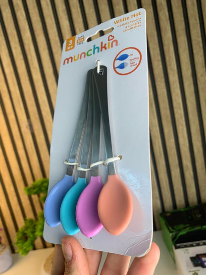 Pack 4Pcs Cuillère Bébé White Hot Thermosensible – طقم ملاعق لتغذية الأطفال مستشعرة للحرارة تنزوت