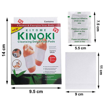 Kinoki Patch Détoxifiant Pour Le Corps - 10 Pièces - Blanc تنزوت