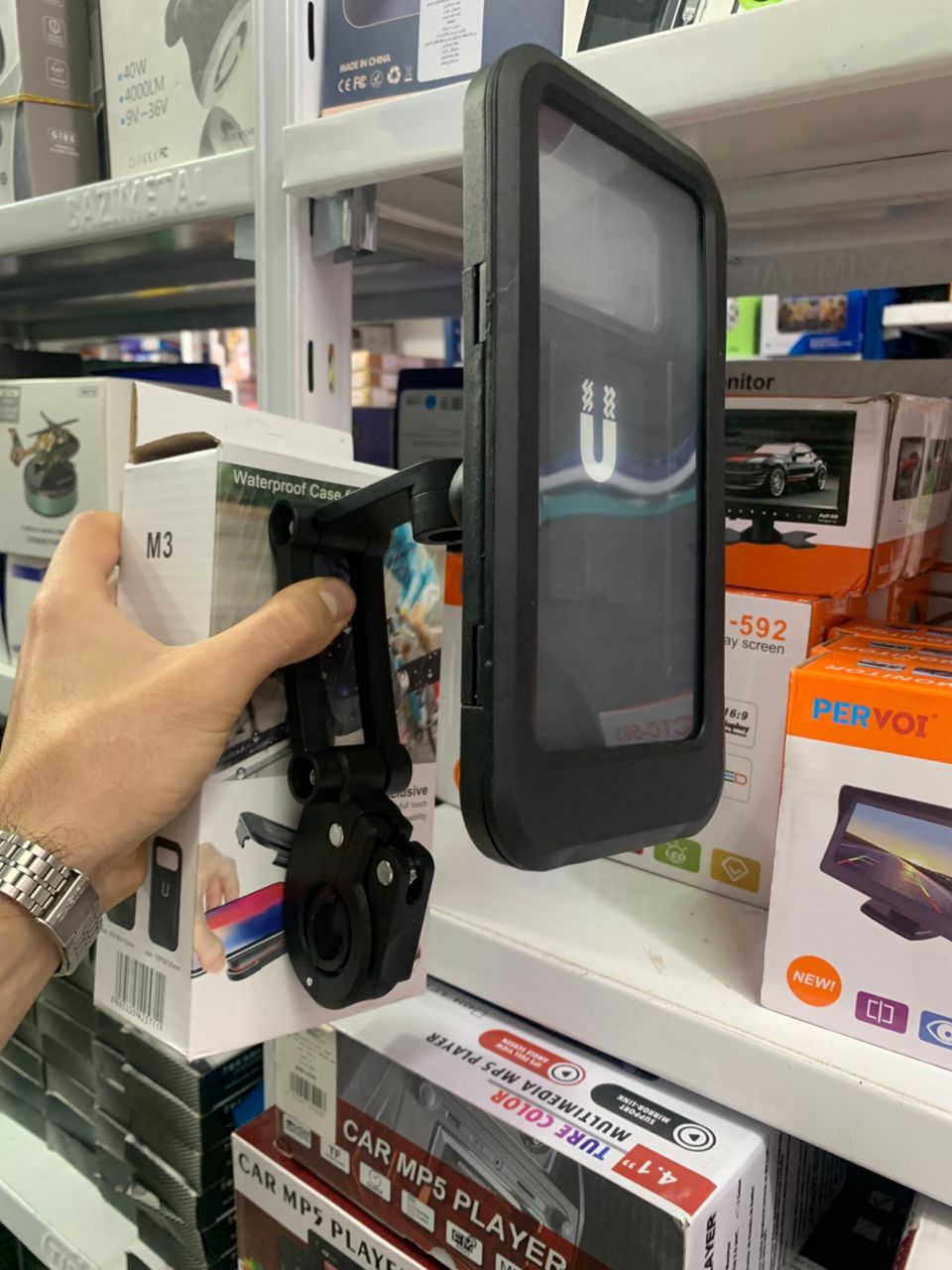 Support de téléphone portable étanche pour vélo moto réglable à 360 ° - تنزوت