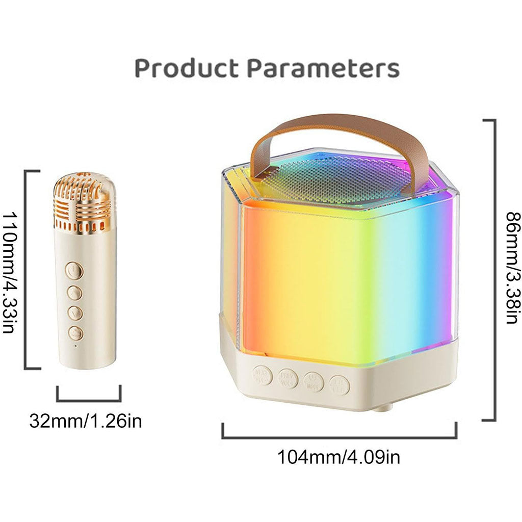 Enceinte Karaoké avec éclairage RVB et microphones sans fil – مكبر صوت كاريوكي تنزوت