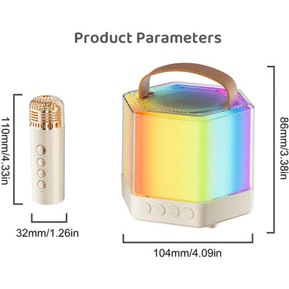 Enceinte Karaoké avec éclairage RVB et microphones sans fil – مكبر صوت كاريوكي تنزوت