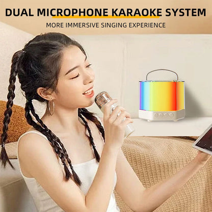 Enceinte Karaoké avec éclairage RVB et microphones sans fil – مكبر صوت كاريوكي تنزوت