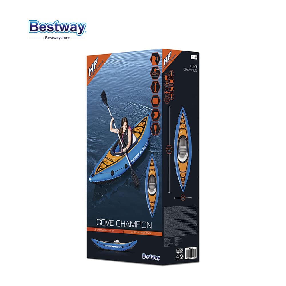 Hydro-Force Cove Champion Kayak Gonflable 275 x 81cm Bestway#65115 تنزوت