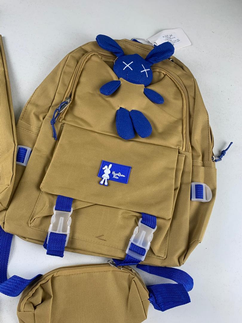 Ensemble de sacs d’école Kawai pour adolescents 4Pcs Lapin X Marron – محفظة 4 قطع كاواي بني تنزوت