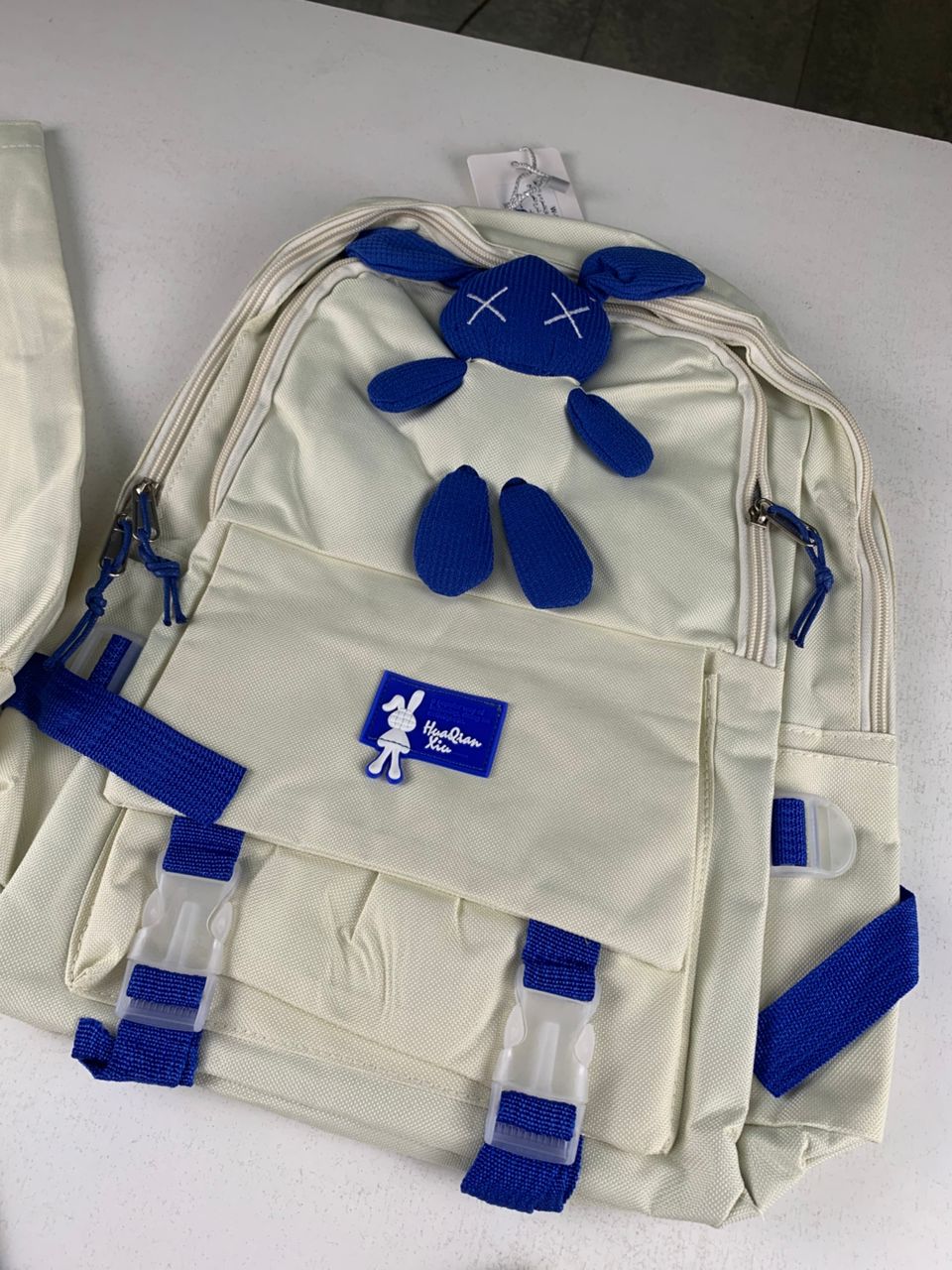 Ensemble de sacs d’école Kawai pour adolescents 4Pcs Lapin X Blanc – محفظة 4 قطع كاواي أبيض تنزوت