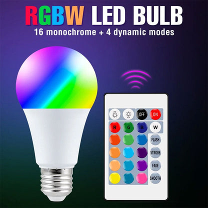 Ampoule LED RGBW E27 à intensité variable 16 couleurs – مصباح بأضواء ملونة - تنزوت
