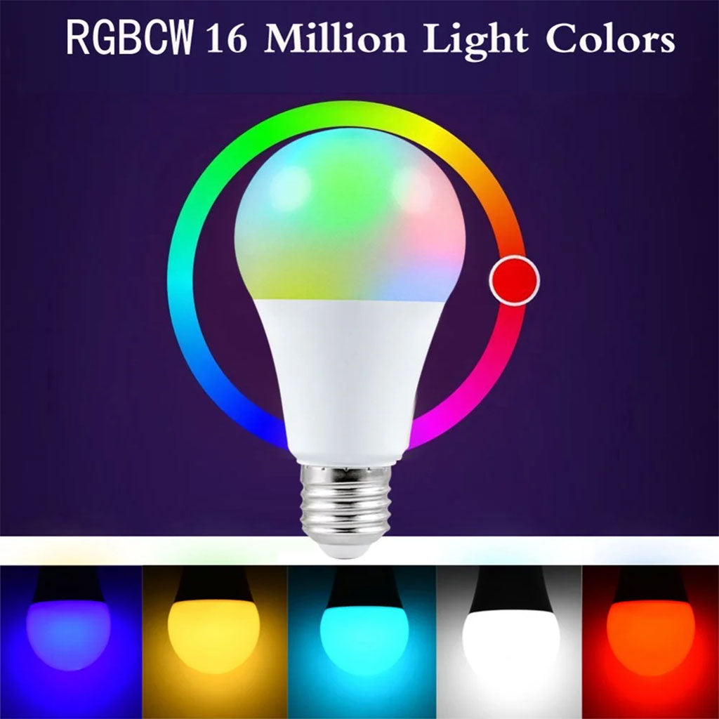 Ampoule LED RGBW E27 à intensité variable 16 couleurs – مصباح بأضواء ملونة - تنزوت