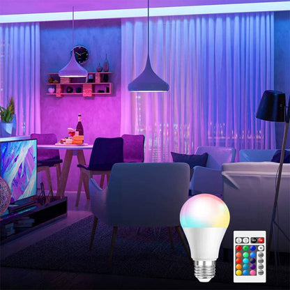 Ampoule LED RGBW E27 à intensité variable 16 couleurs – مصباح بأضواء ملونة - تنزوت