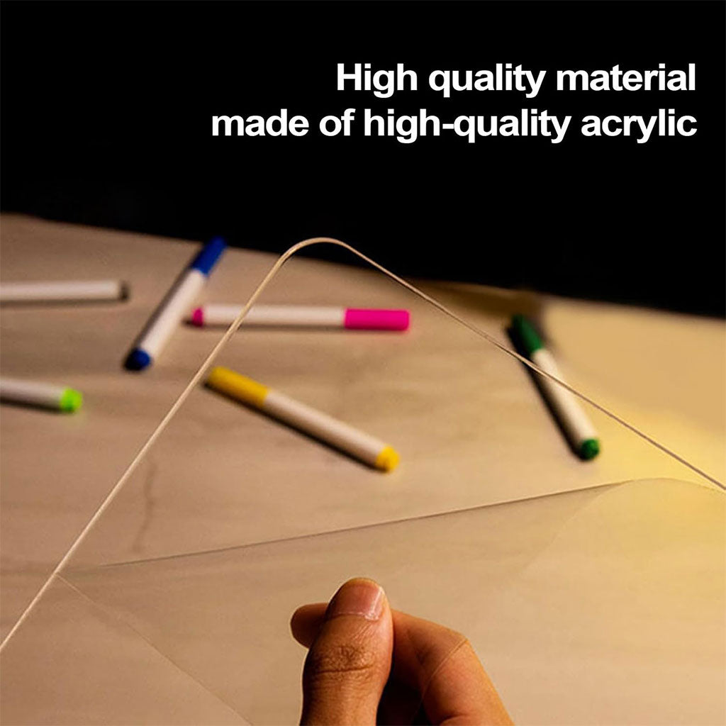 Tableau à Dessin LED coloré avec 4 stylos et Support 30x20cm – لوحة مضيئة للرسم والتلوين - تنزوت