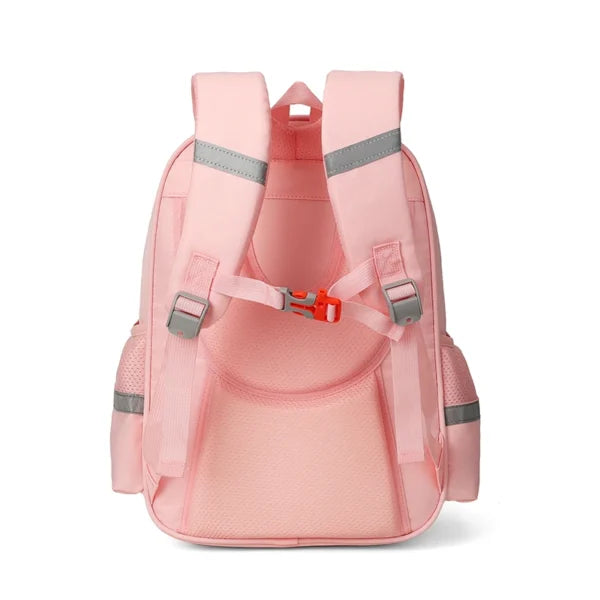 Sac à Dos Enfant Ludique avec Plusieurs Compartiment et un Peluche LM-5122 Rose – حقيبة ظهر للأطفال وردي تنزوت
