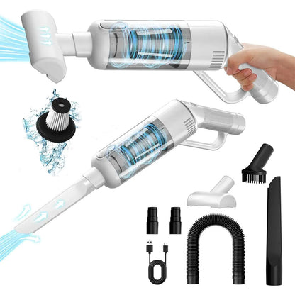 Aspirateur sans Fil Portable avec 4 Têtes Accessoires 9000Pa – مكنسة كهربائية محمولة - تنزوت