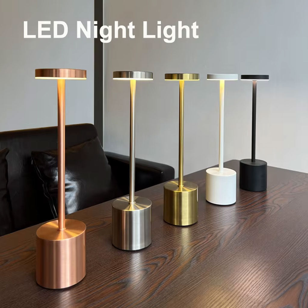 Lampe de table LED tactile rechargeable 3 couleurs design classique - مصباح ديكور بعدة درجات ضوئية