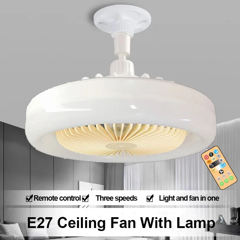 Lampe et Ventilateur de plafond silencieux avec télécommande 30W 220V تنزوت