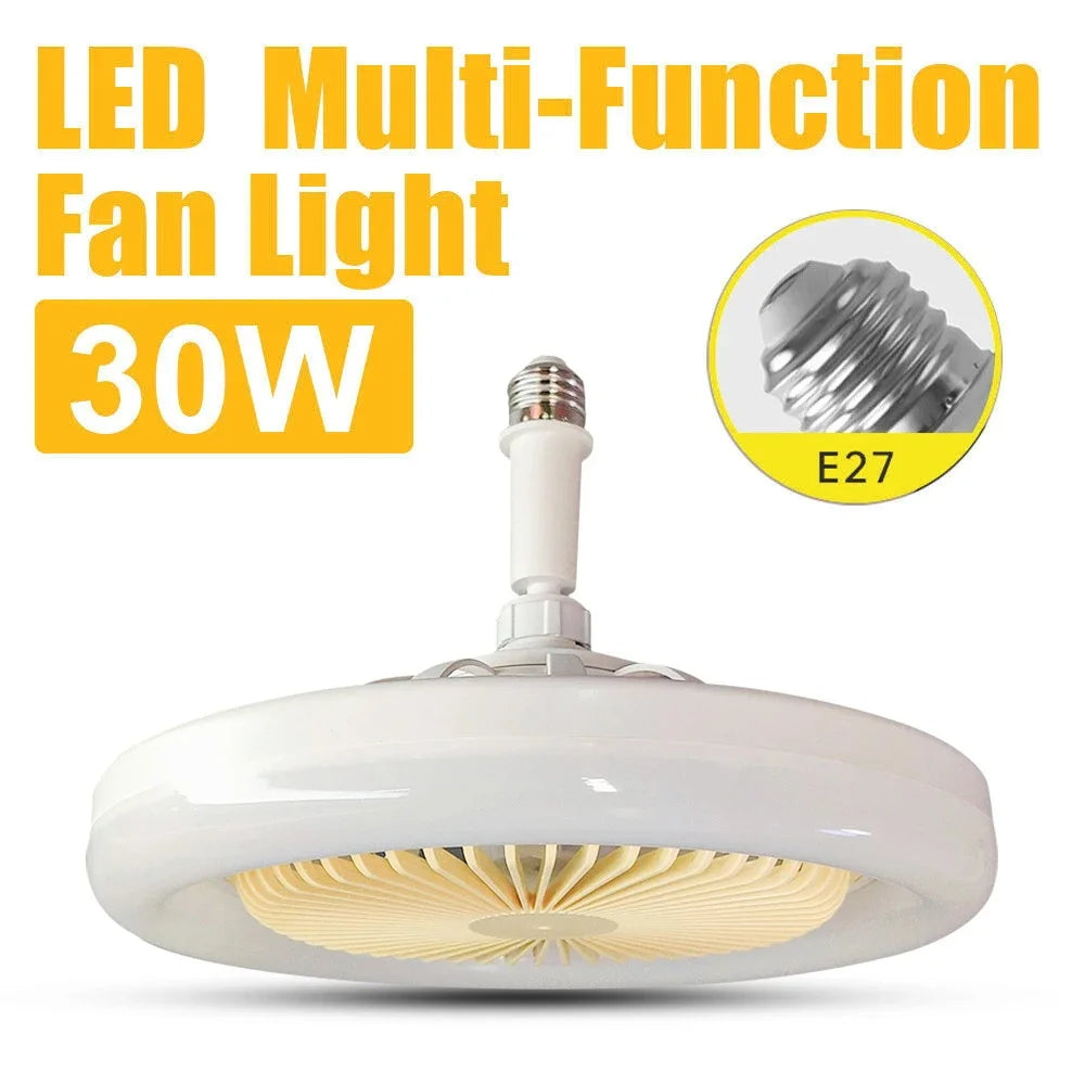 Lampe et Ventilateur de plafond silencieux avec télécommande 30W 220V تنزوت