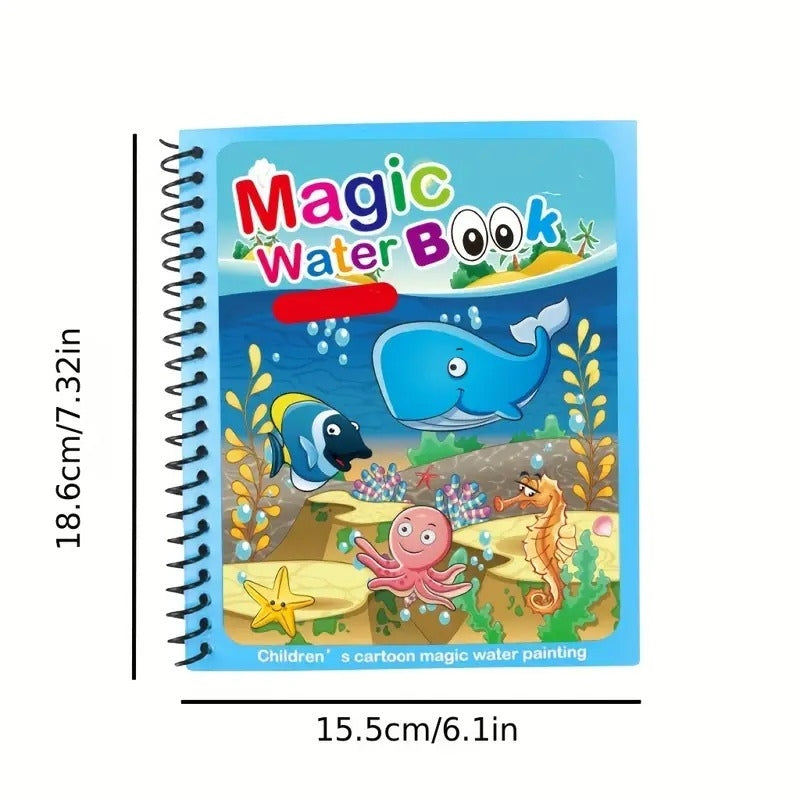 Livre De Dessin À L'eau Magique, Jouet de Coloriage Réutilisable Pour enfants - كتاب رسم الماء السحري، كتاب تلوين قابل لإعادة الاستخدام للأطفال تنزوت