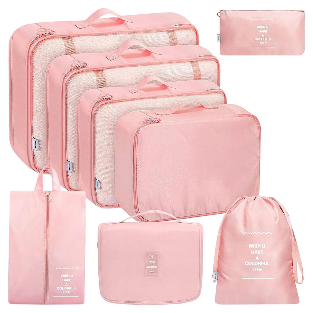 Organisateur Valise 8pcs Sac Rangement et Les Essentiels du Voyage تنزوت