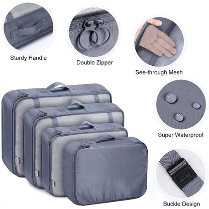 Organisateur Valise 8pcs Sac Rangement et Les Essentiels du Voyage تنزوت