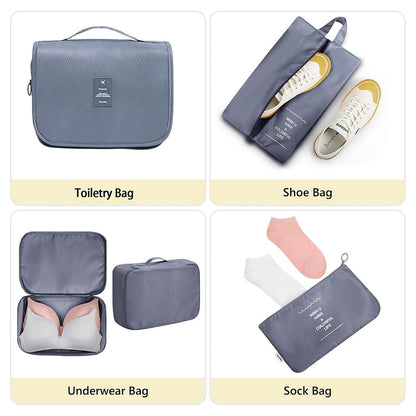 Organisateur Valise 8pcs Sac Rangement et Les Essentiels du Voyage تنزوت
