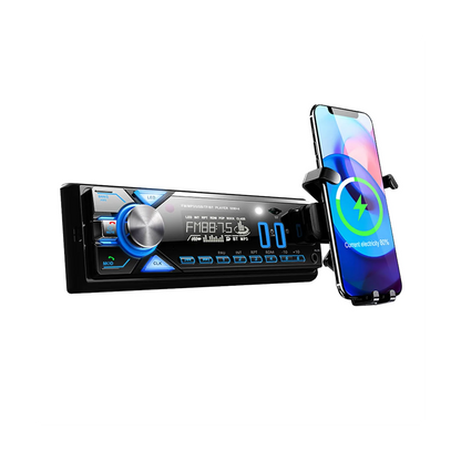 Poste radio BT Avec Support smart-phone intégré 1 Din Radio FM ,SD,TF, 2-USB 12V - تنزوت