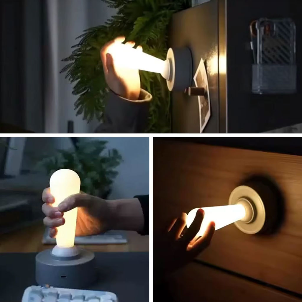 Veilleuse LED à Levier avec Interrupteur à bascule Rechargeable – مصباح غرف نوم قابل للشحن تنزوت