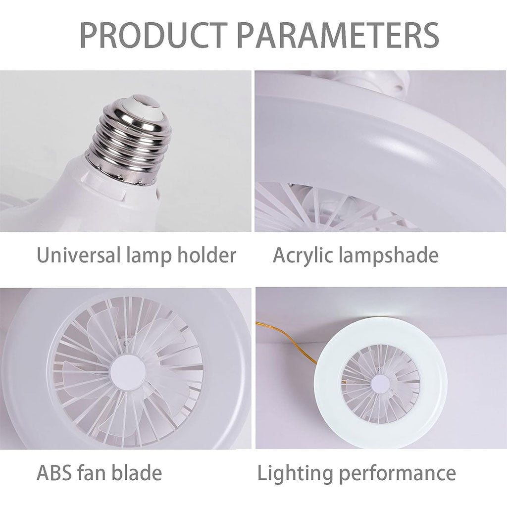 Lumière de plafond Ventilateurs LED E27 30W تنزوت