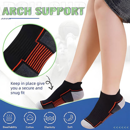 Chaussettes de Sport à la Cheville Antidérapant Orange – جوارب رياضية غير قابلة للإنزلاق تنزوت
