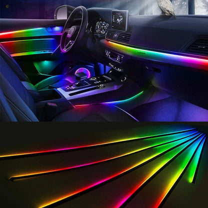 Bande lumineuse LED en néon RGB pour intérieur de voiture, éclairage suivi son d'ambiance Avec app et télécommande - تنزوت