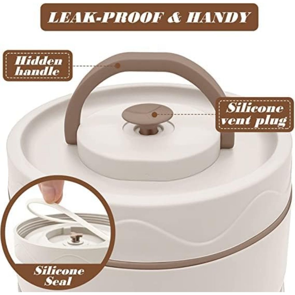 Lunch Box 3 étage avec Sac Isotherme Isolant – حافظة طعام حرارية 3 طبقات قابلة للاستخدام في الميكروويف تنزوت