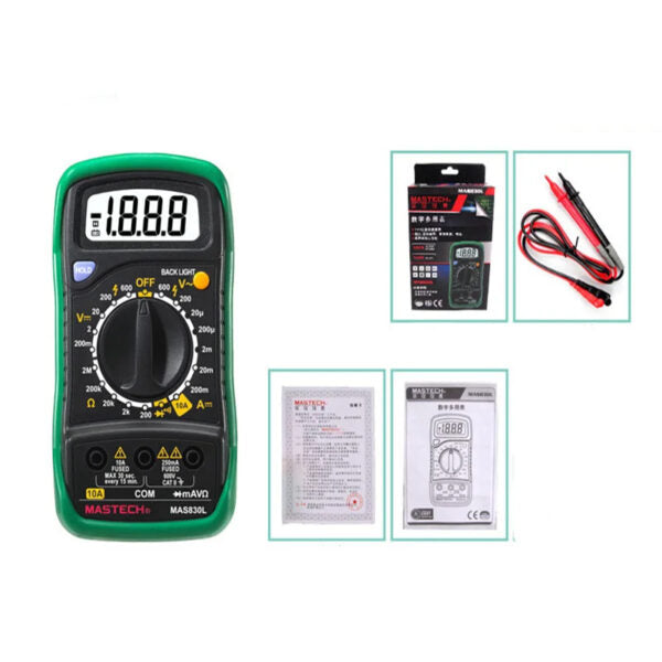 Multimètre numérique de poche Biens 830L, testeur de tension AC/DC MASTECH-MAS830L تنزوت
