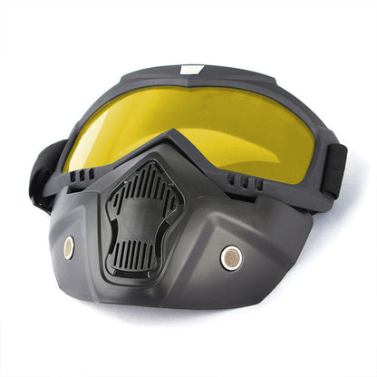 Casque Moto avec Lunettes Amovibles Coloré Anti-Bouée - تنزوت