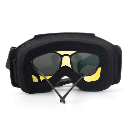 Casque Moto avec Lunettes Amovibles Coloré Anti-Bouée - تنزوت