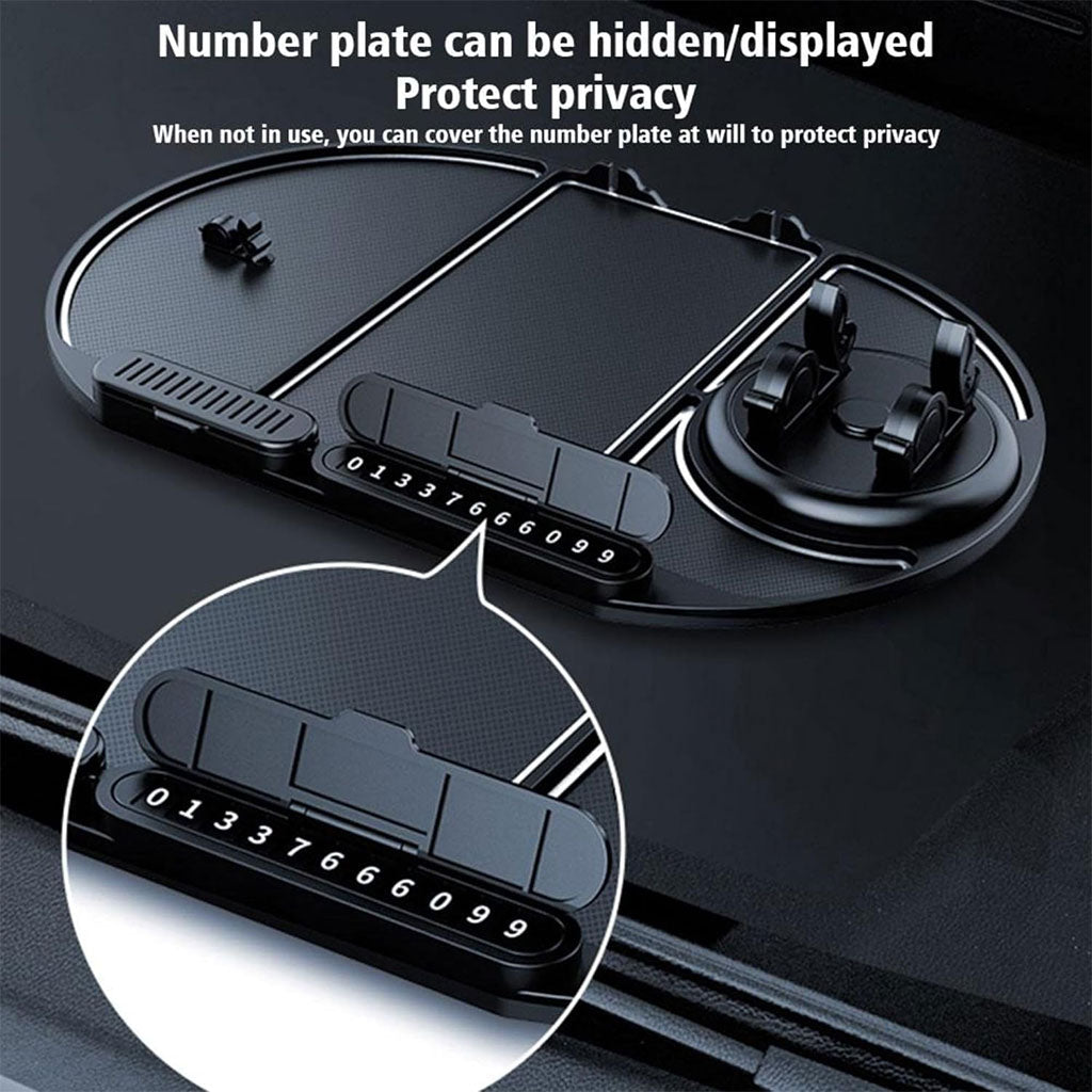 Tapis De Téléphone Antidérapant pour Voiture 6en1 Rotation à 360° – منظم أغراض في سيارة - تنزوت