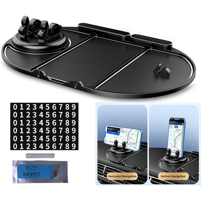 Tapis De Téléphone Antidérapant pour Voiture 6en1 Rotation à 360° – منظم أغراض في سيارة - تنزوت