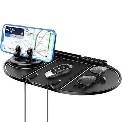 Tapis De Téléphone Antidérapant pour Voiture 6en1 Rotation à 360° – منظم أغراض في سيارة - تنزوت
