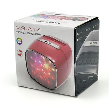 مكبر صوت محمول – Haut-parleur Mobile MS-A14 Son Puissant et Éclairage RGB Dynamique تنزوت