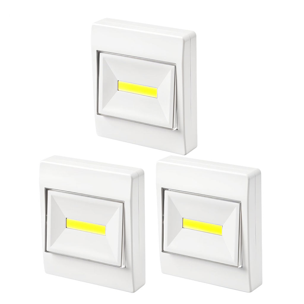 Pack de 3 Lampes Interrupteur LED COB pour Placard – طقم مصابيح إضاءة منزلية تنزوت
