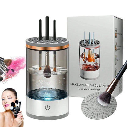 Machine de nettoyage de pinceaux maquillage électrique portable 3en1 - منظف ومجفف فرش المكياج الأوتوماتيكي تنزوت